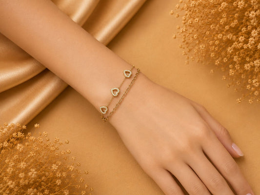 Trinity Heart Bracelet