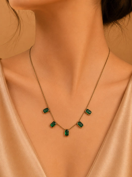 Emerald Cascade Necklace