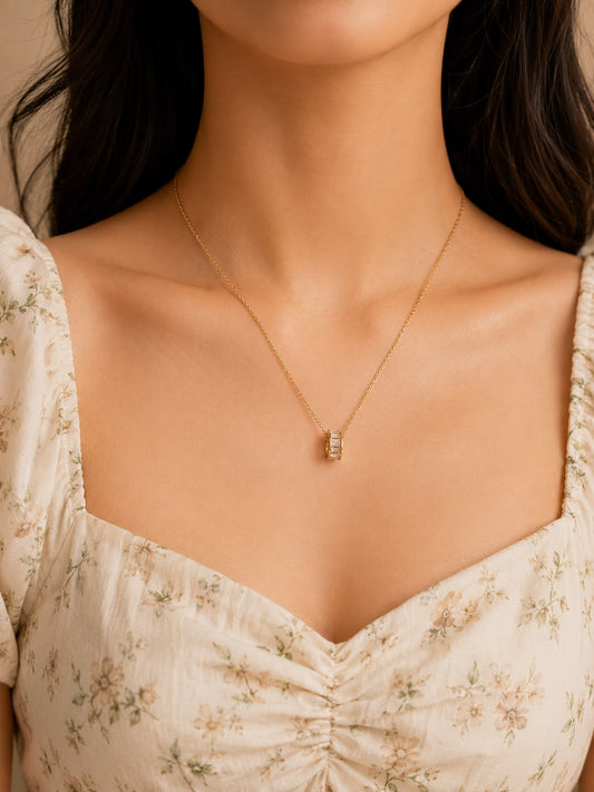 Luna Baguette Necklace