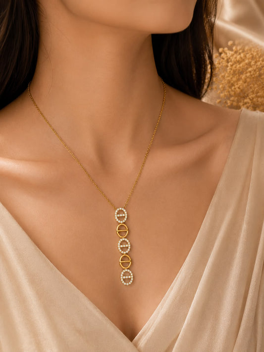 Halo Cascade Necklace