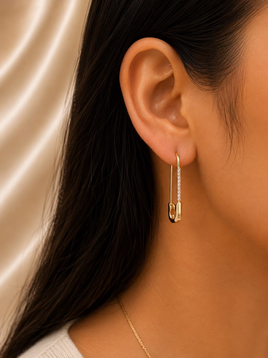 Xuping Golden Spark Pin Earrings