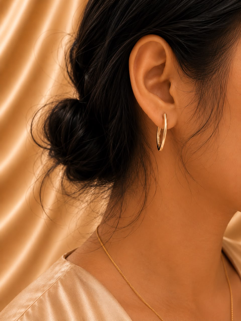 Xuping Golden Halo Hoops