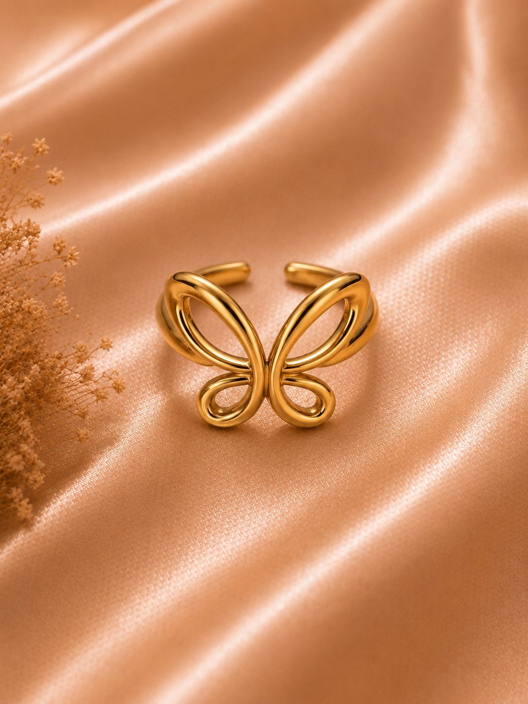 Infinity Butterfly Adjustable Ring
