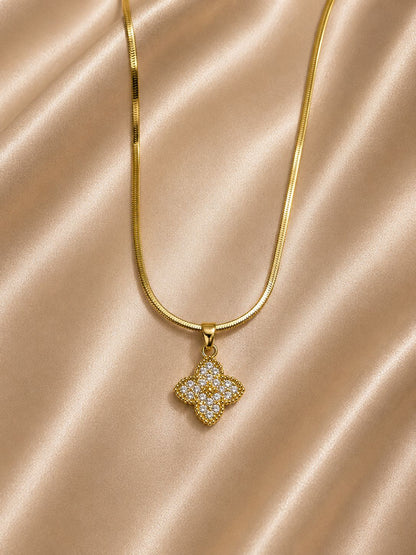 Luxe Clover Snake Necklace