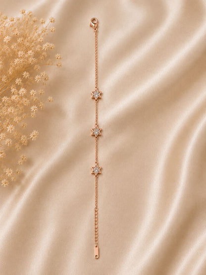 Rose Gold Star Charm Bracelet
