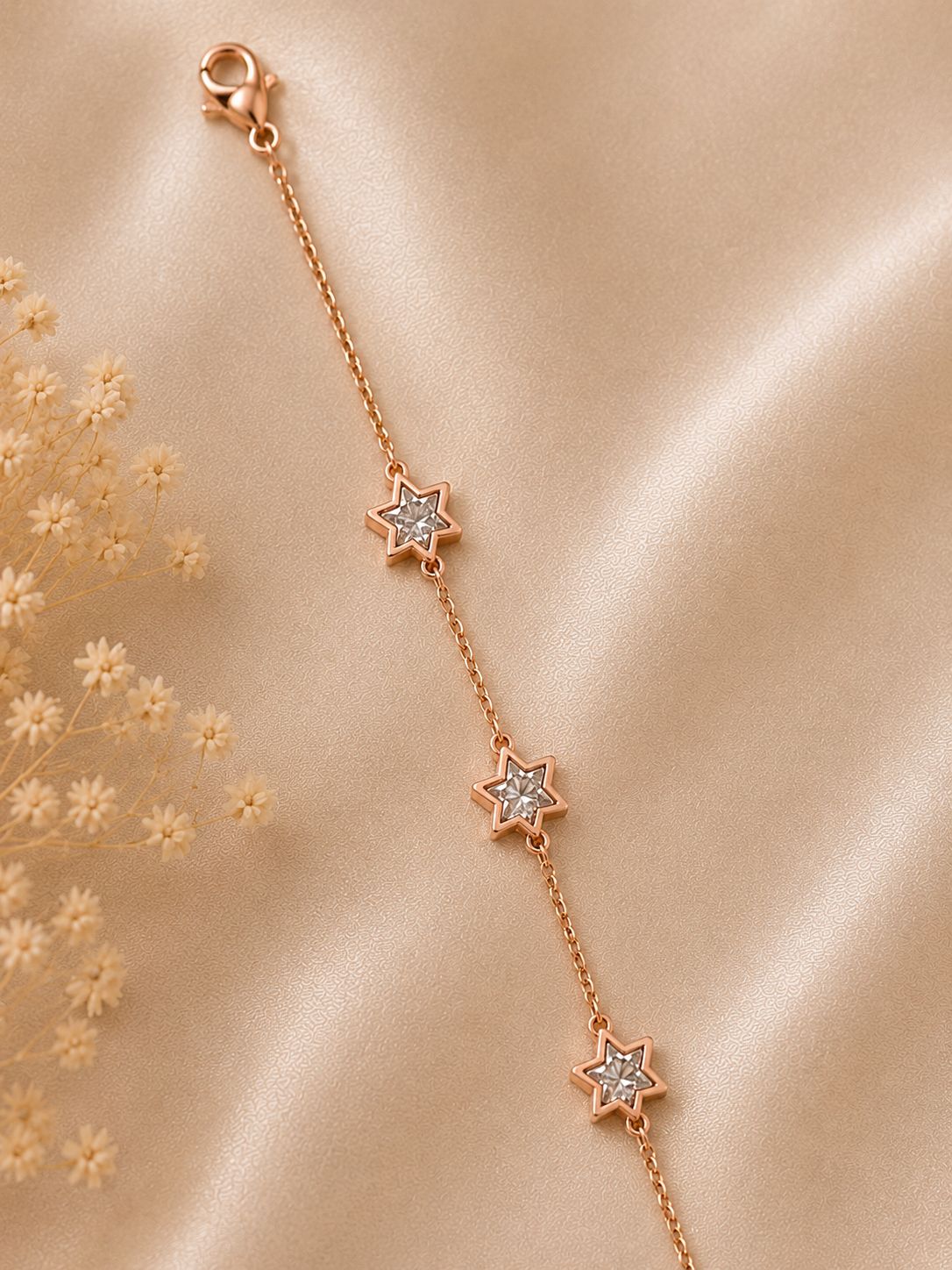Rose Gold Star Charm Bracelet